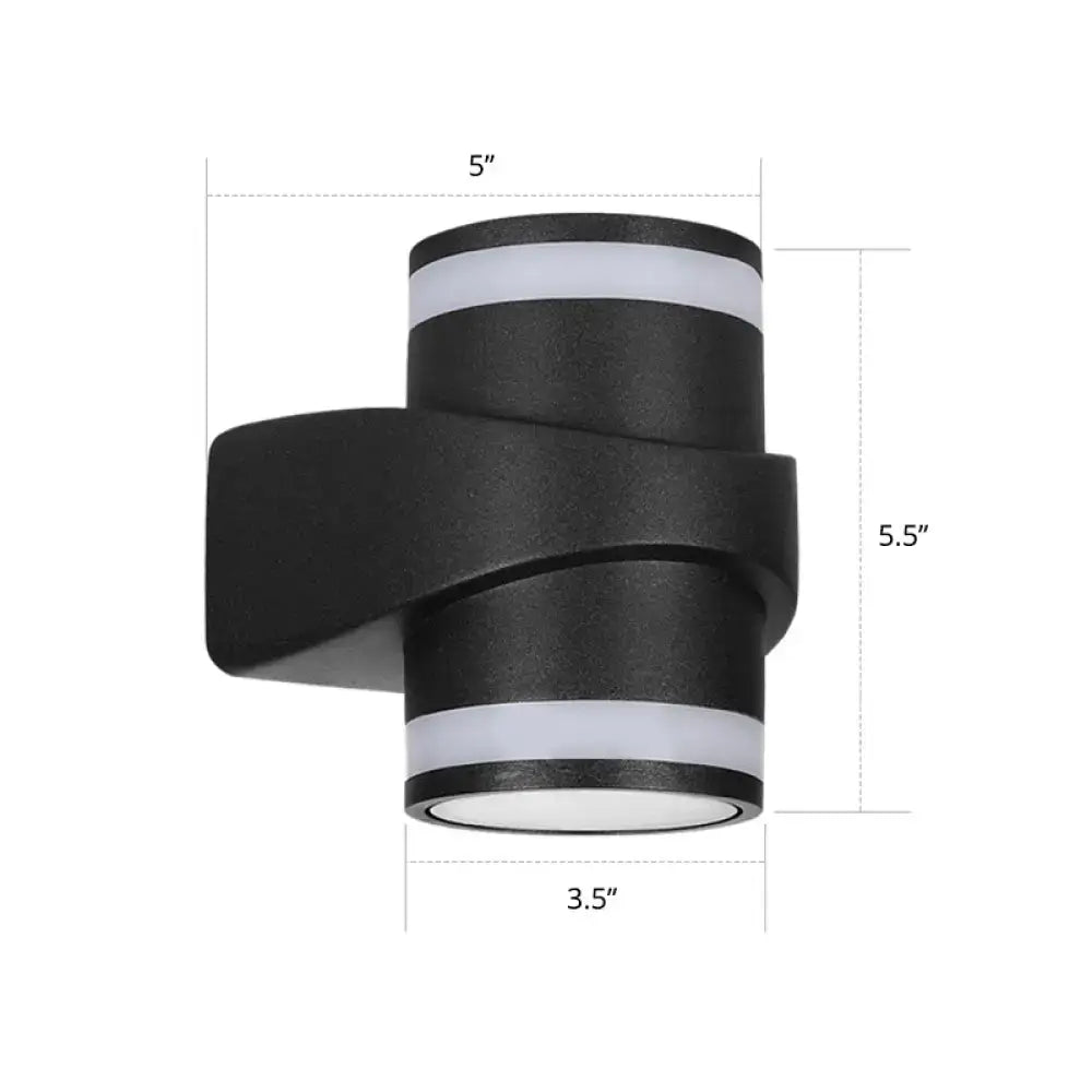 Black Tubular Wall Sconce