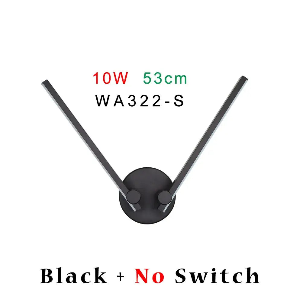 Black Double Arm Wall Light With Switch Option