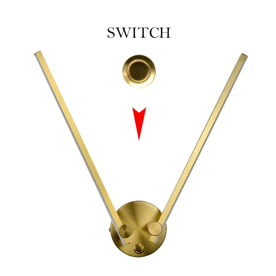 Black Double Arm Wall Light With Switch Option