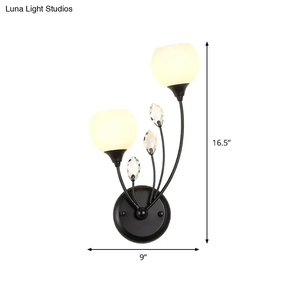 Black Frosted Wall Sconce