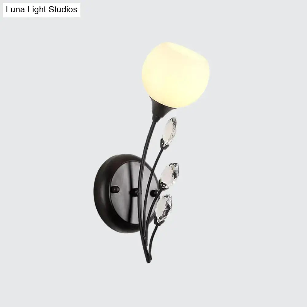 Black Frosted Wall Sconce