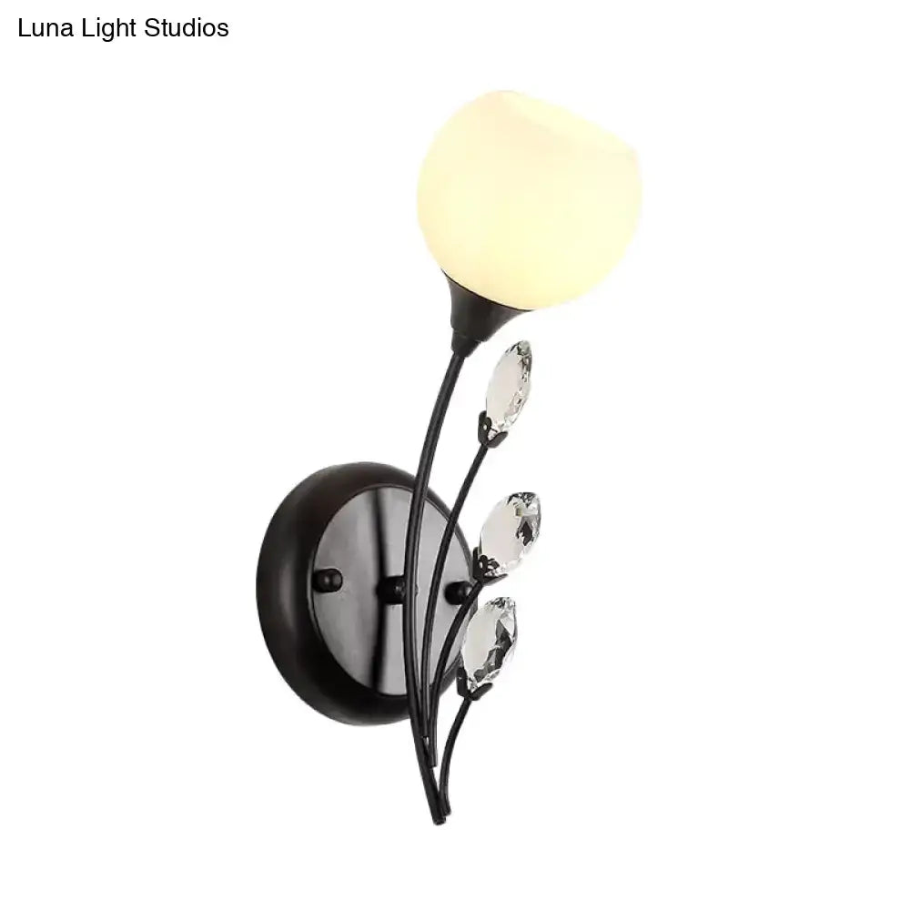 Black Frosted Wall Sconce