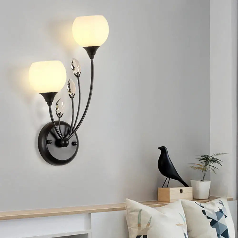 Black Frosted Wall Sconce
