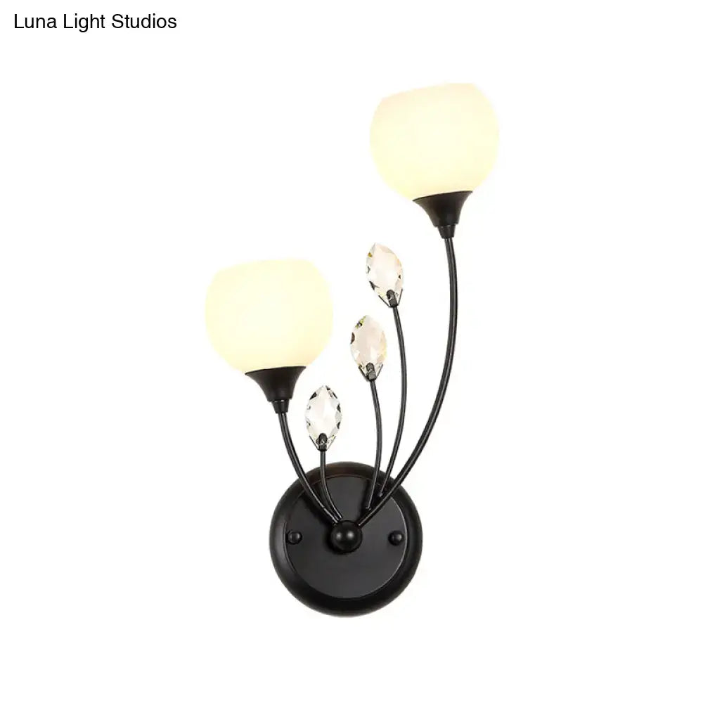Black Frosted Wall Sconce