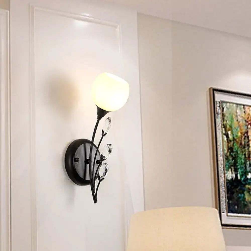 Black Frosted Wall Sconce