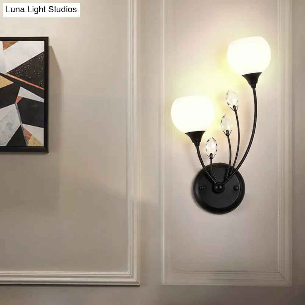 Black Frosted Wall Sconce