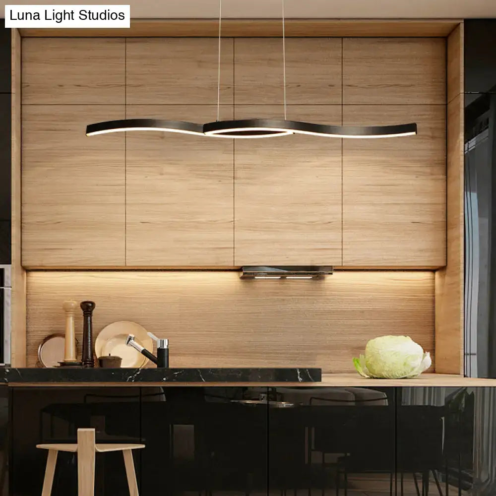 Black Wave Pendant Light