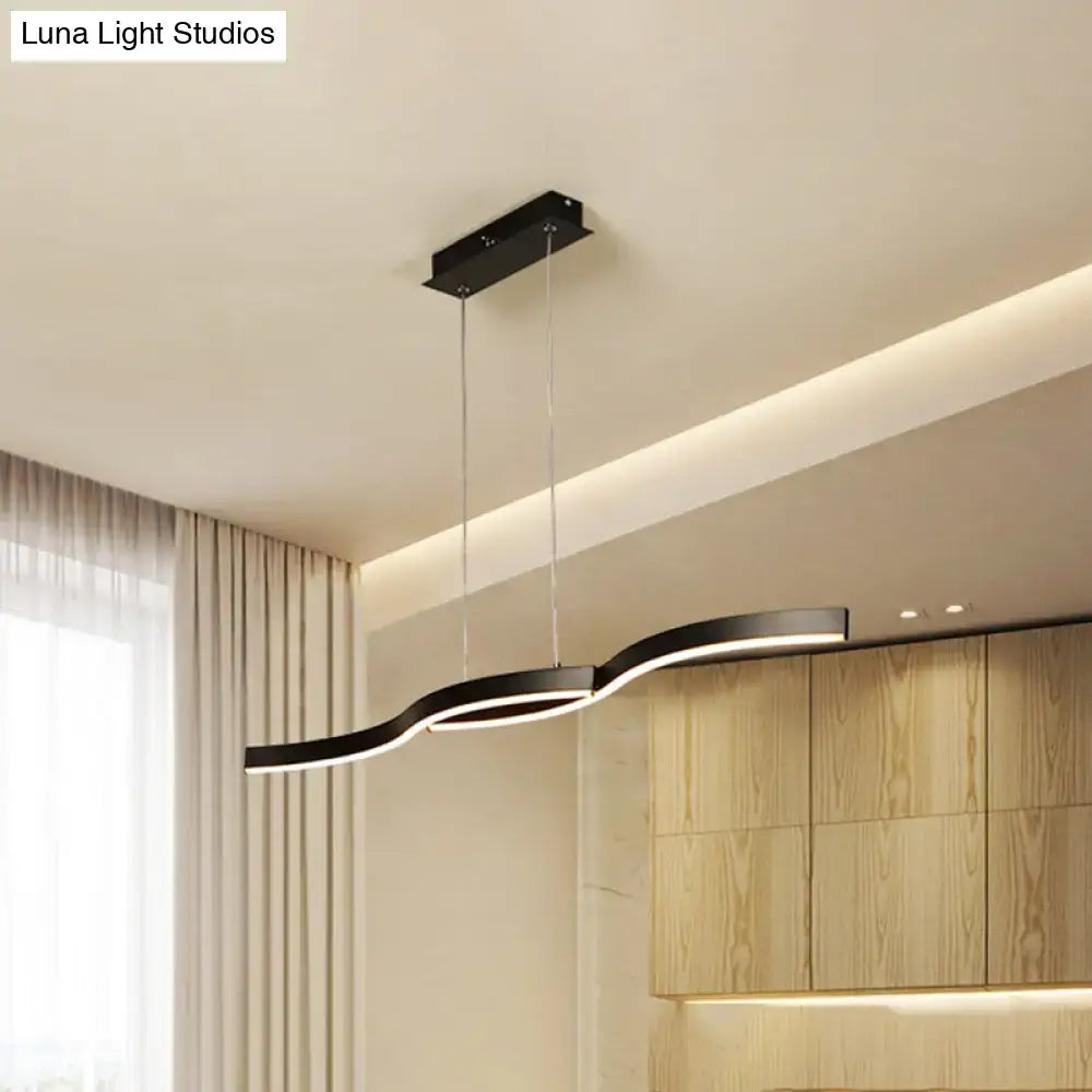 Black Wave Pendant Light