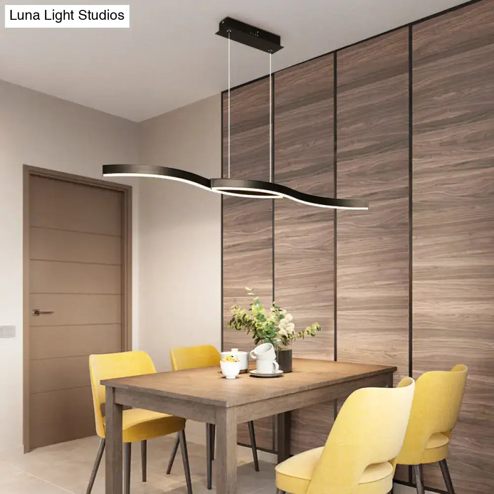 Black Wave Pendant Light