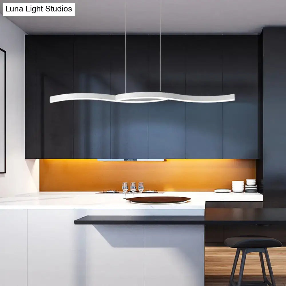 Black Wave Pendant Light