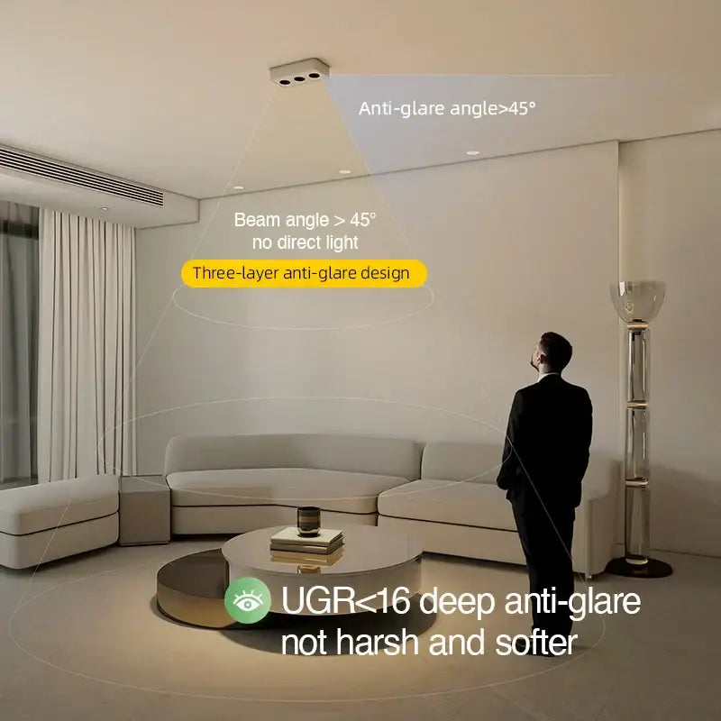 Black White LED Ceiling Light