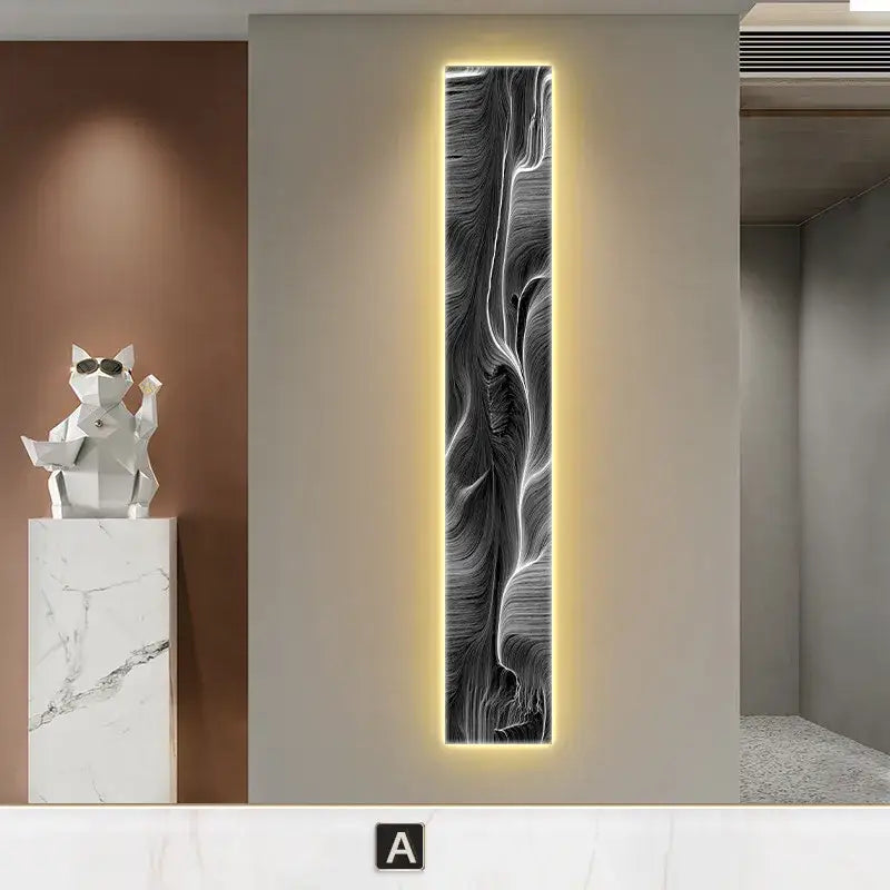 White LED Abstract Remote-Dim Sconce