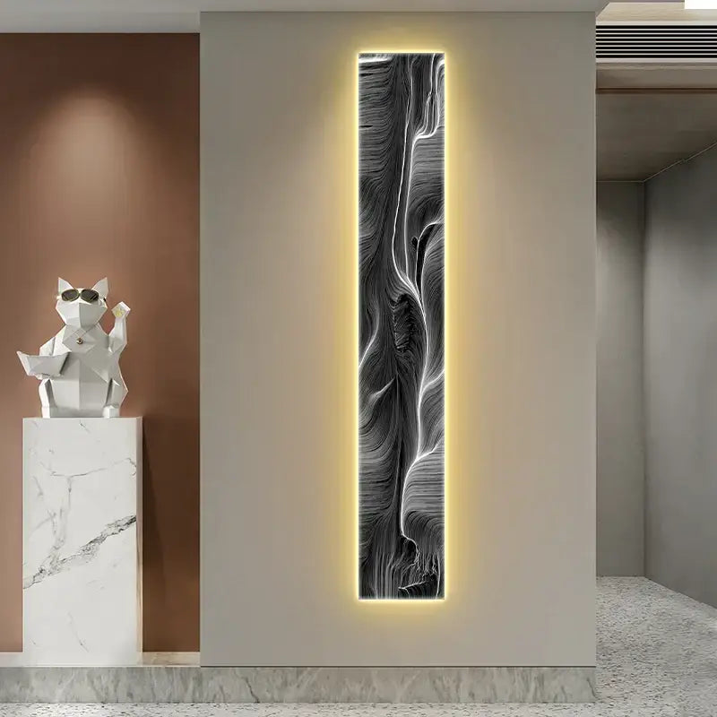 White LED Abstract Remote-Dim Sconce
