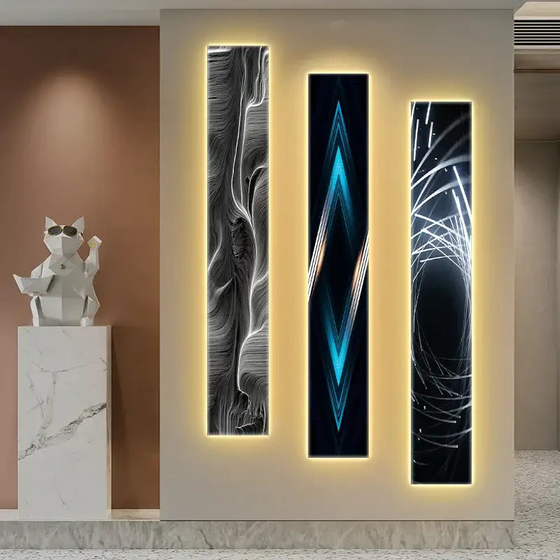White LED Abstract Remote-Dim Sconce