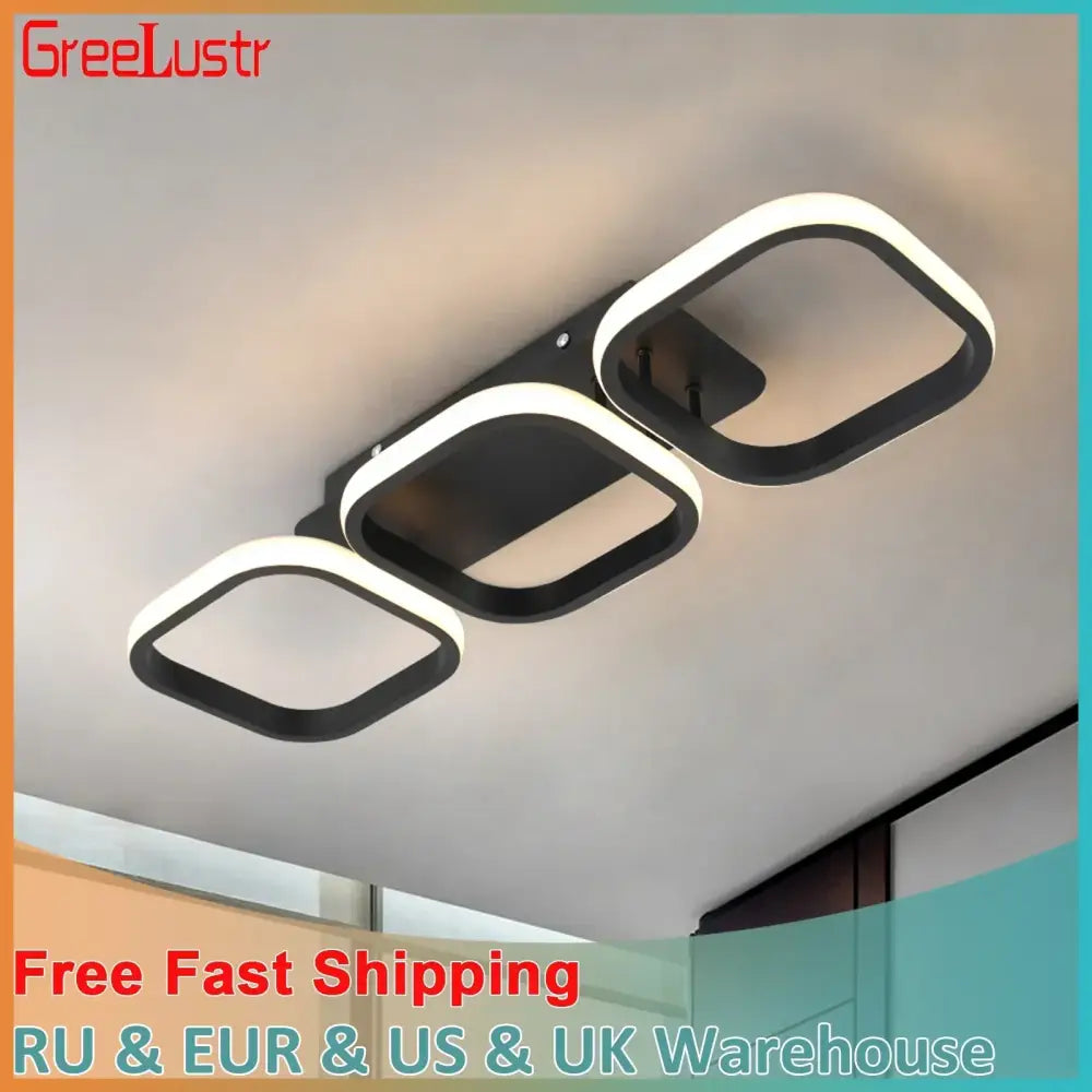Black Acrylic Dual-Tone Ceiling Lamp