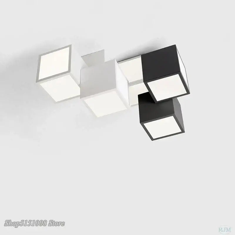 White Cube Ceiling Light