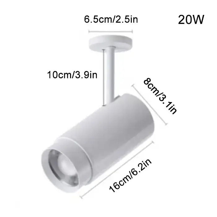 White Beam Ceiling Spotlight