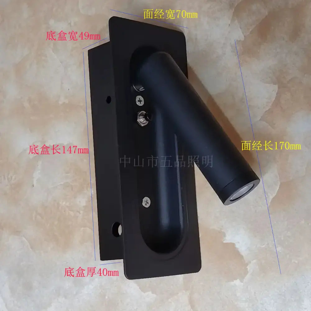 Black Bedside Wall Lamp