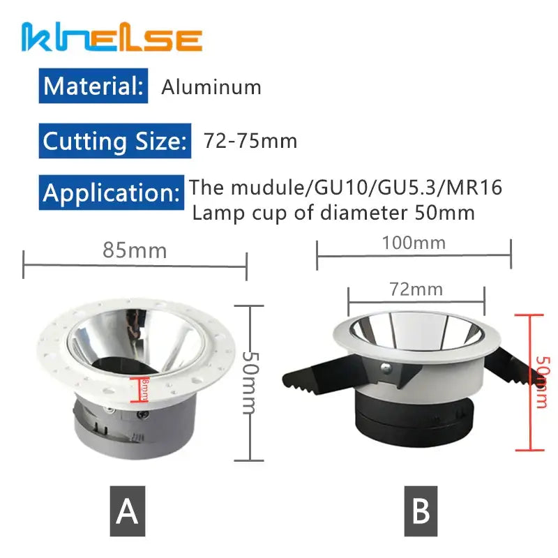 Black Adjustable Ceiling Downlight