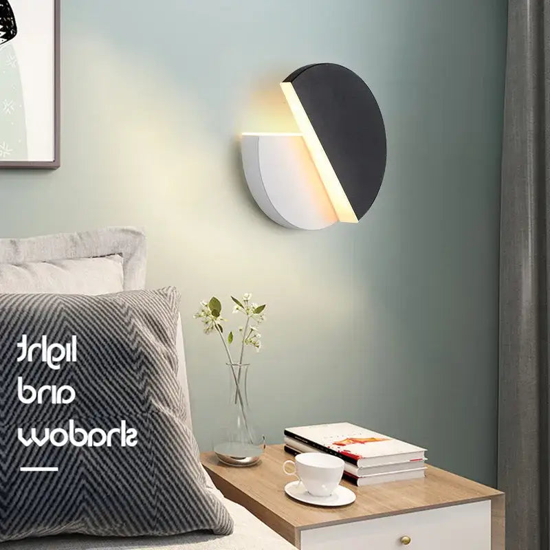 Black Adjustable LED Wall Lamp 10W Grey-White