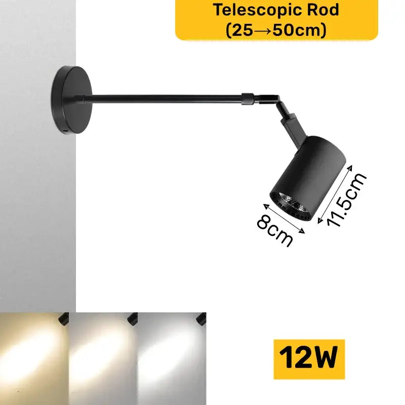 Black Adjustable LED Track Light