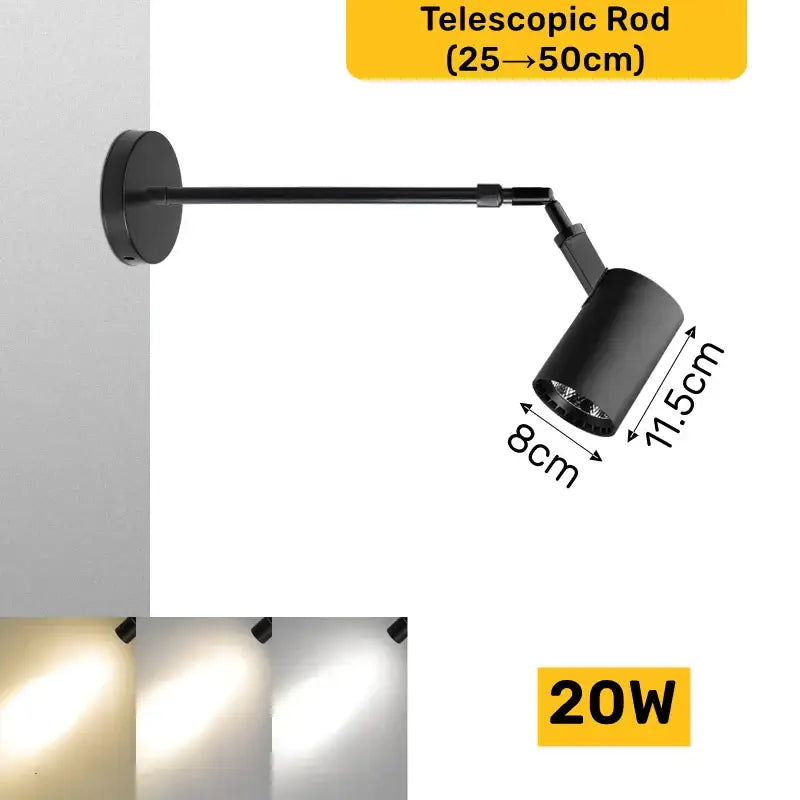 Black Adjustable LED Track Light