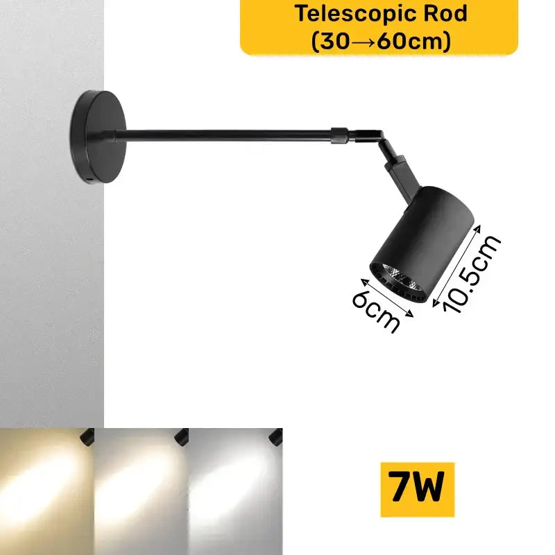 Black Adjustable LED Track Light