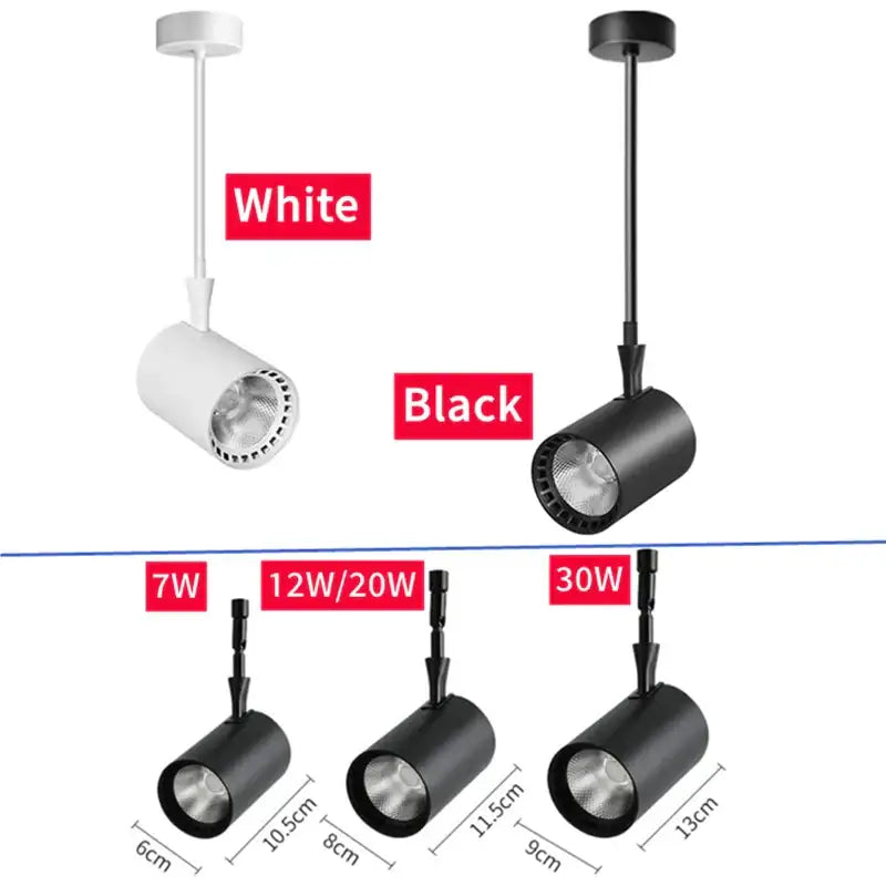 Black Adjustable LED Track Light