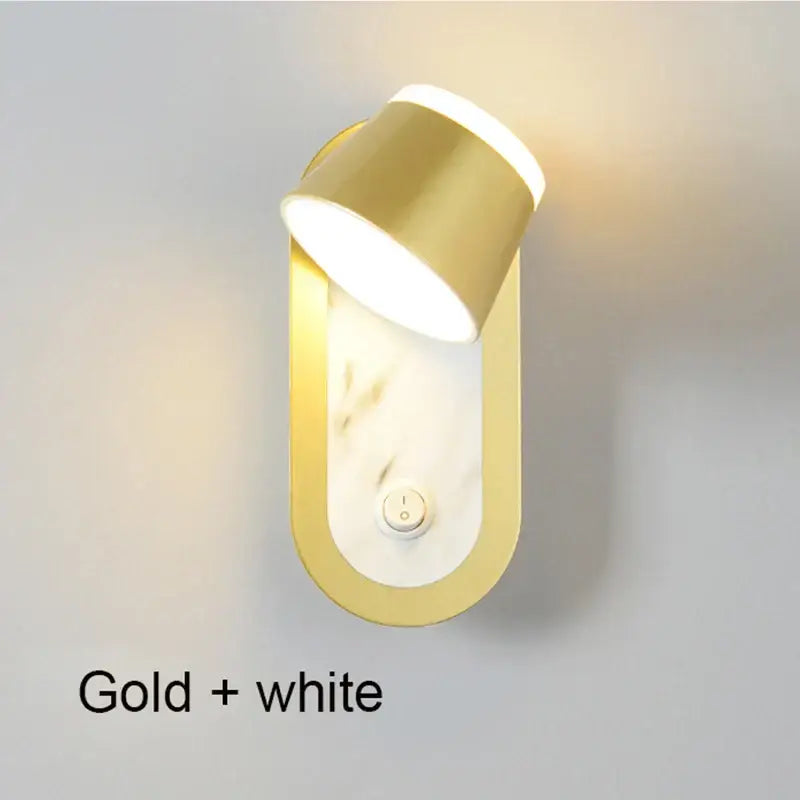 Black Adjustable Dual-LED Wall Lamp
