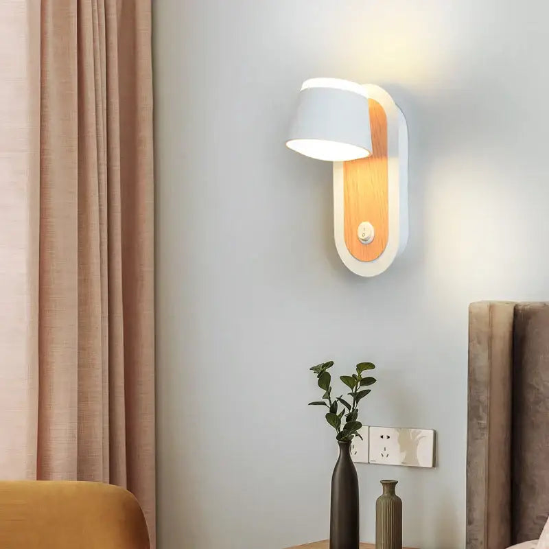 Black Adjustable Dual-LED Wall Lamp