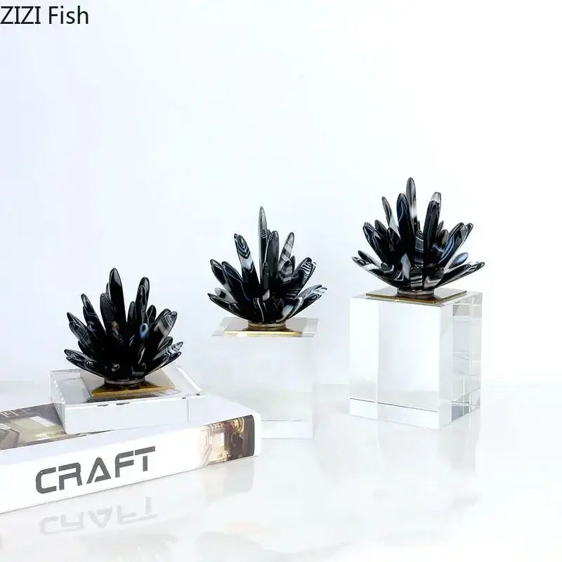 Black Agate Crystal Art