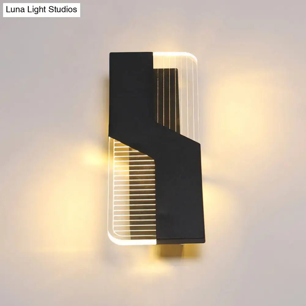 White Angular Wall Sconce