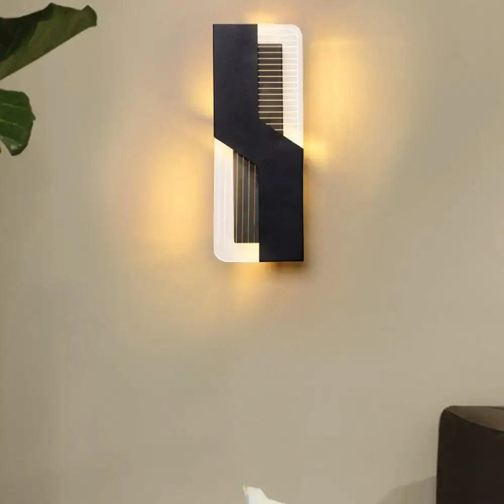 White Angular Wall Sconce