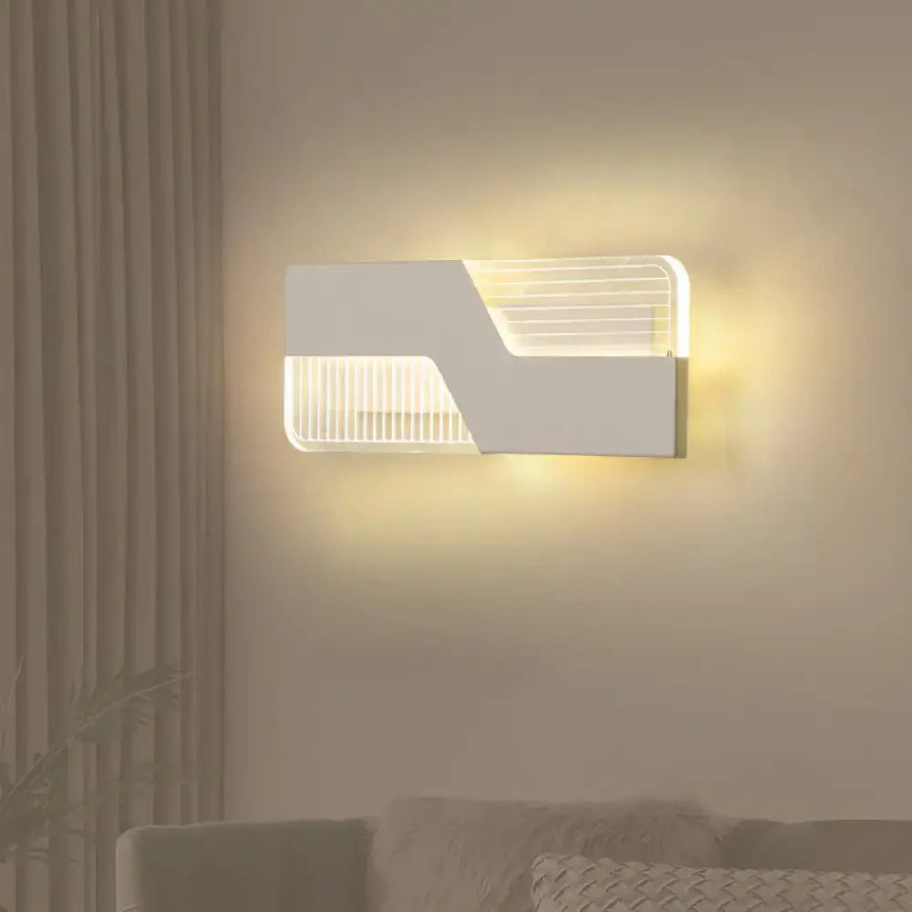 White Angular Wall Sconce