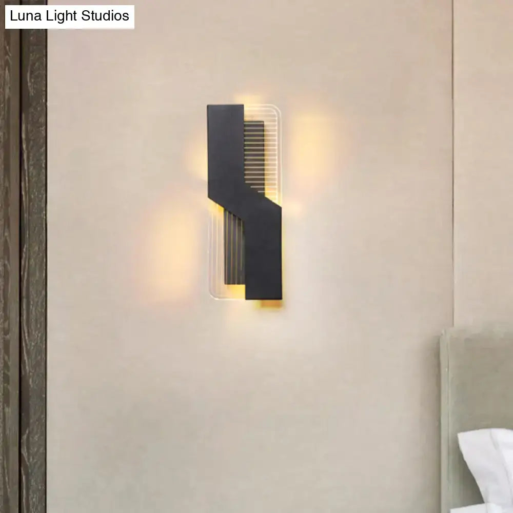 White Angular Wall Sconce