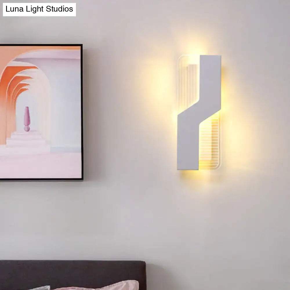 White Angular Wall Sconce
