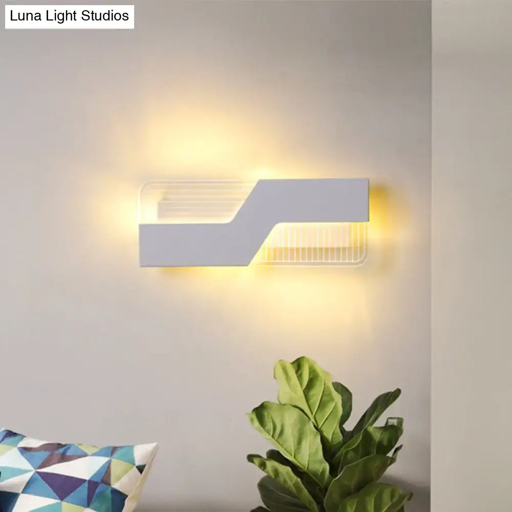 White Angular Wall Sconce