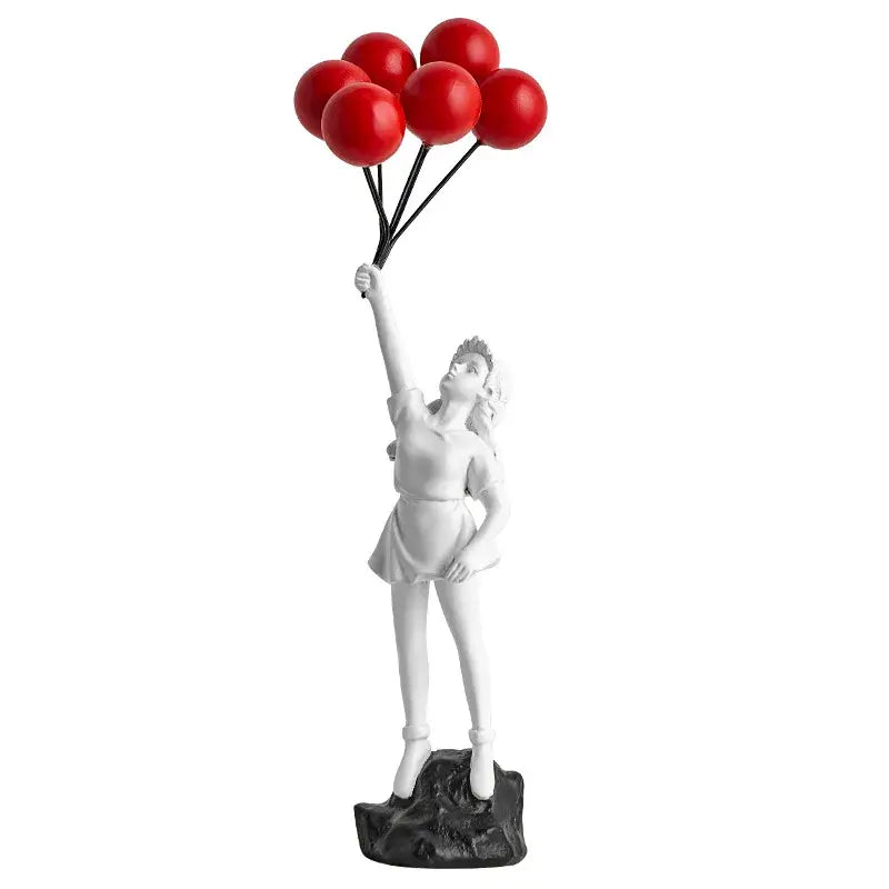 Black Balloon Girl Statue