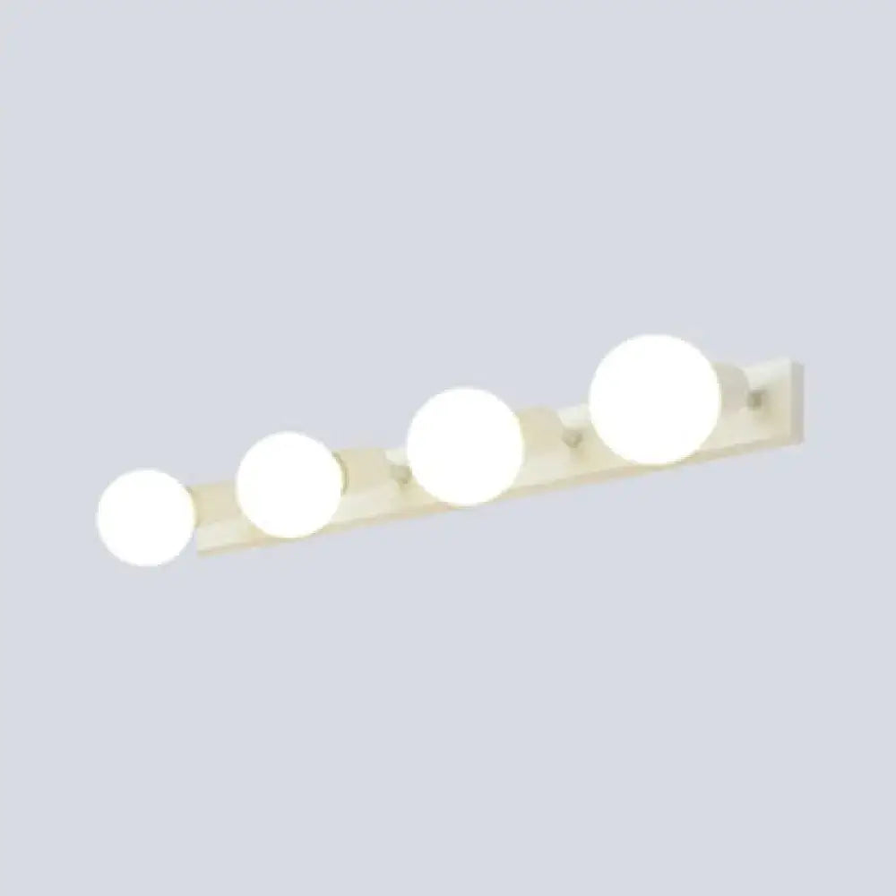 Black Iron Vanity Light Exposed Bulbs 3-6 Light