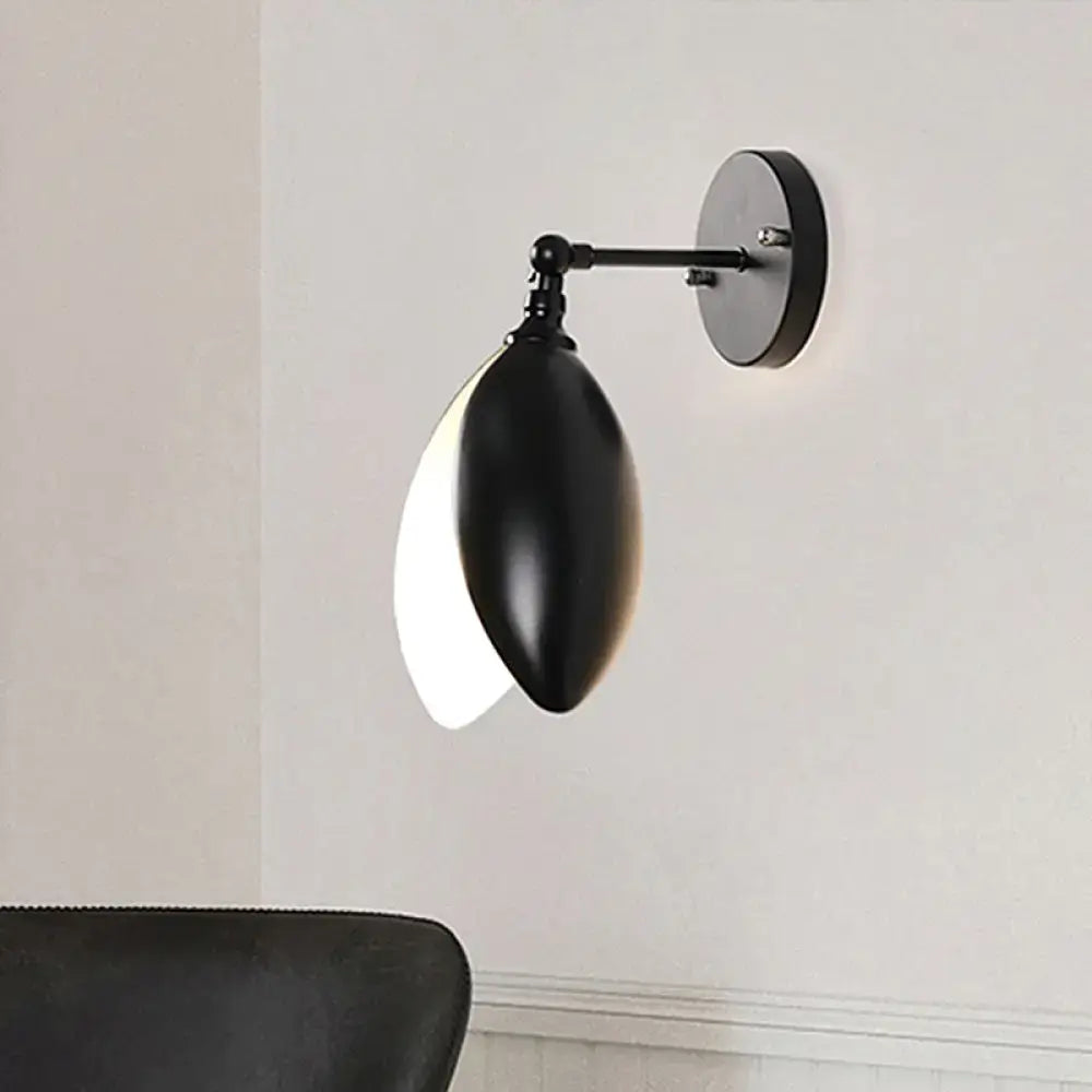 Black Bud Wall Sconce Cast Iron Design