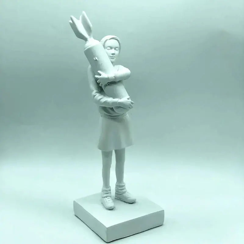 Black Resin Girl Statue