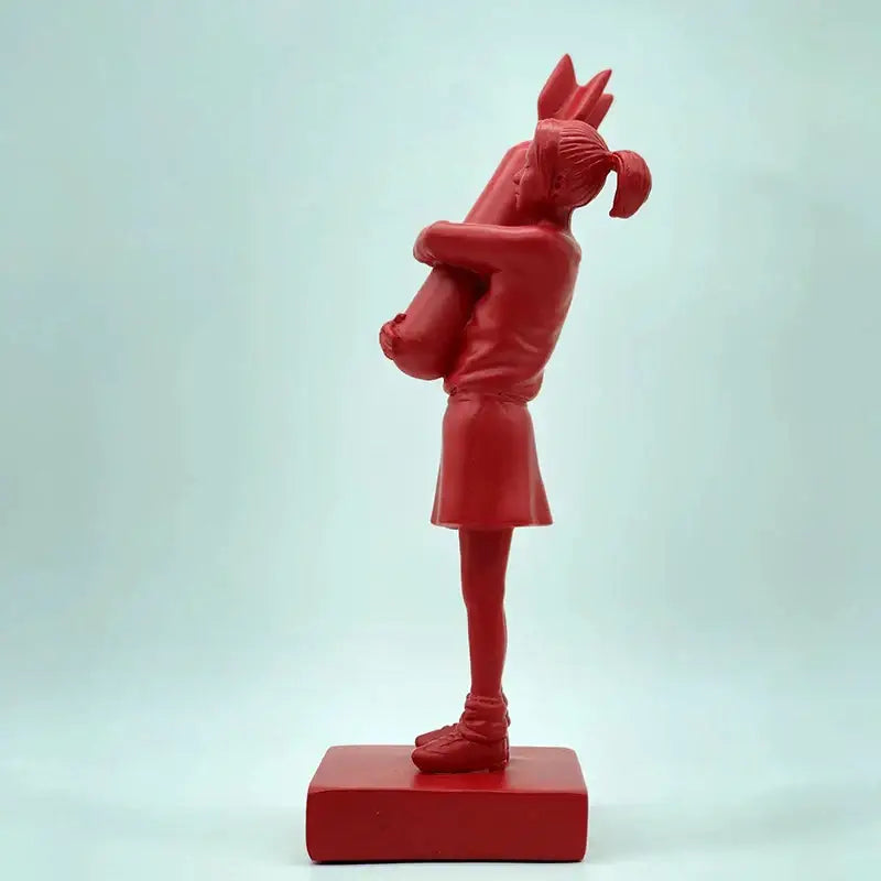 Black Resin Girl Statue