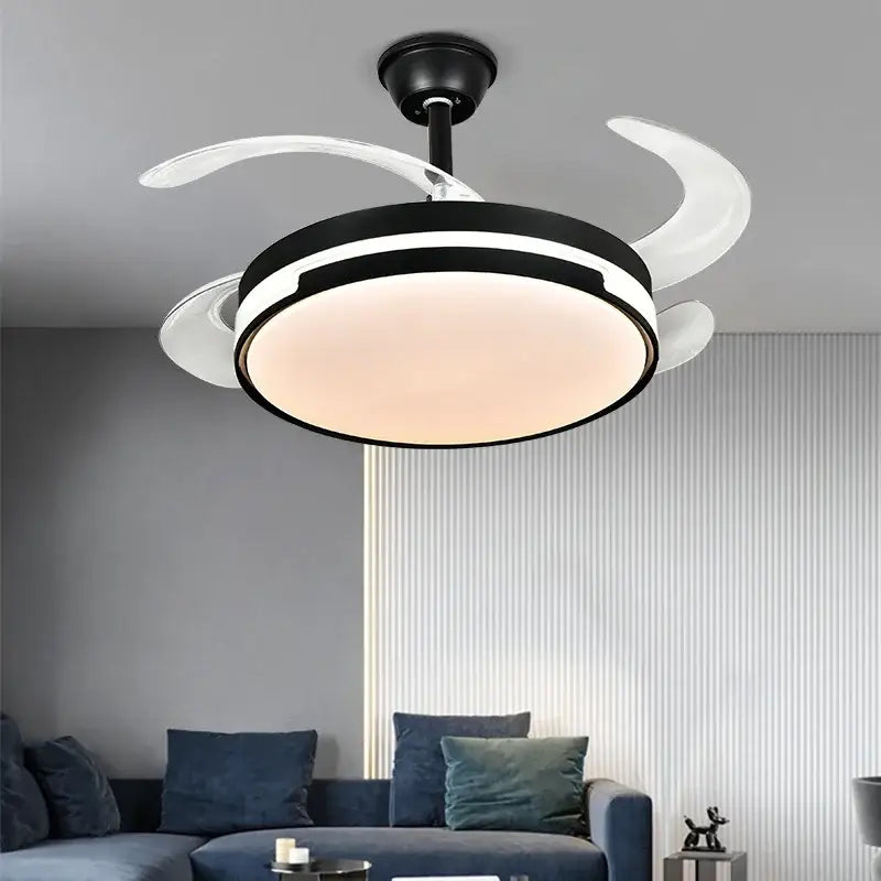 Black Retractable Ceiling Fan