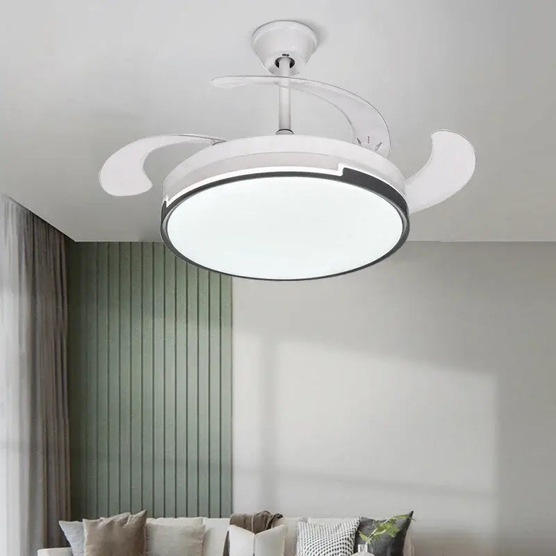 Black Retractable Ceiling Fan