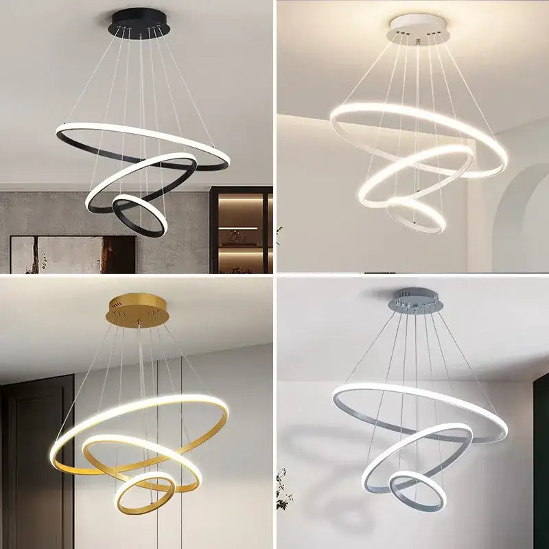 Black Circles Pendant Light