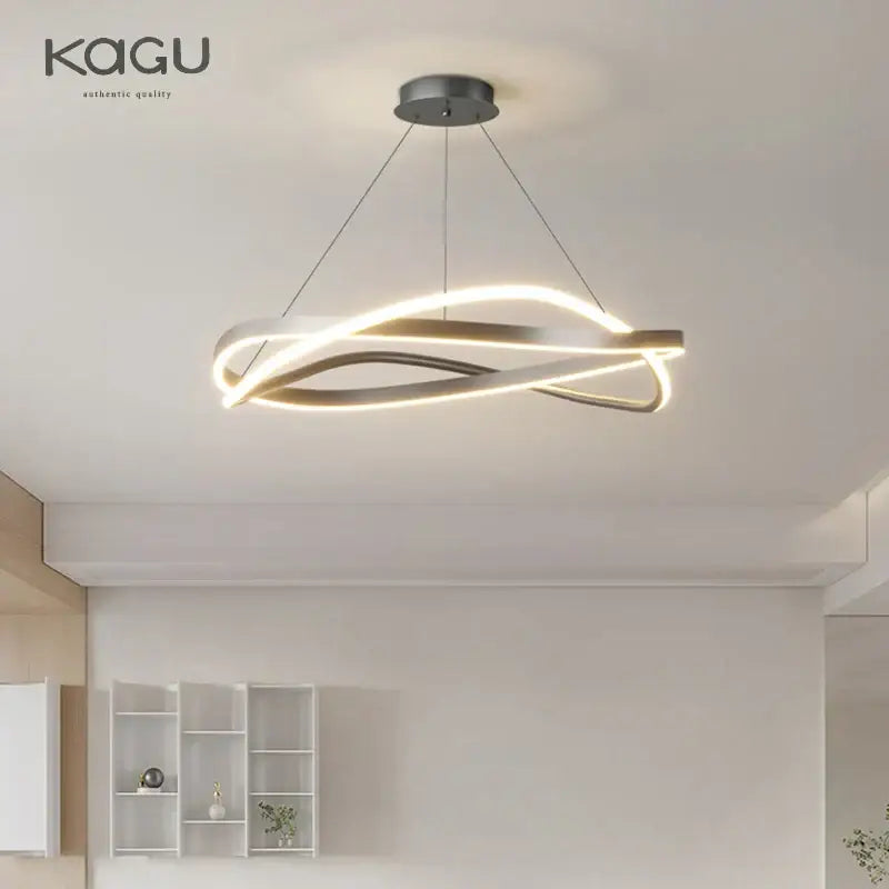 Black Circular LED Pendant with Dimmable Light