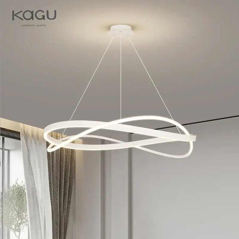 Black Circular LED Pendant with Dimmable Light