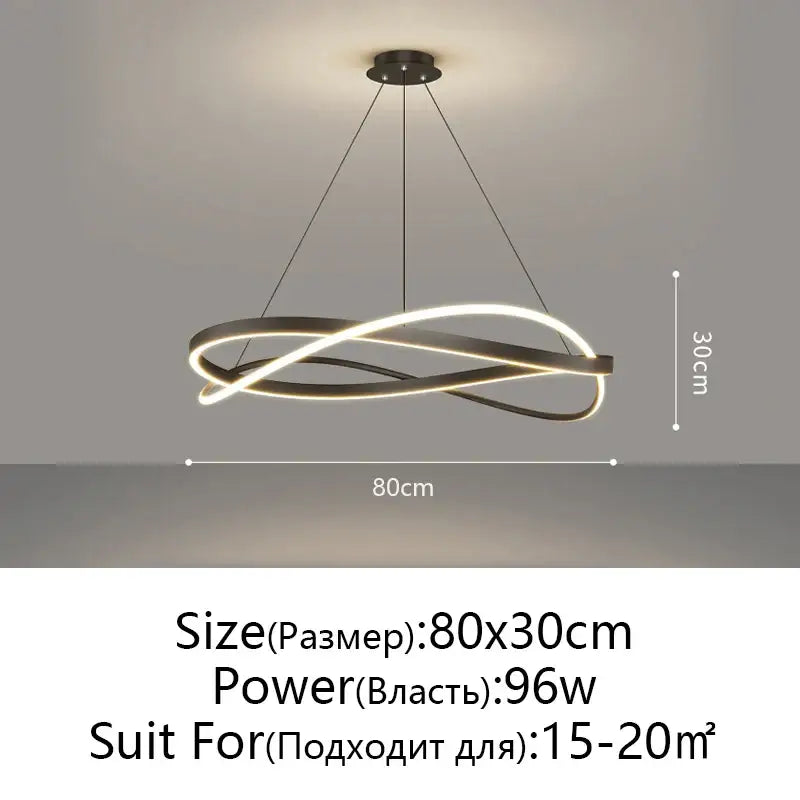 Black Circular LED Pendant with Dimmable Light