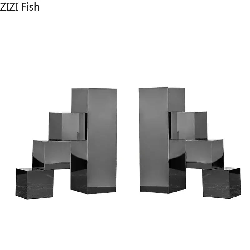 Crystal Modern Bookends Sculpture