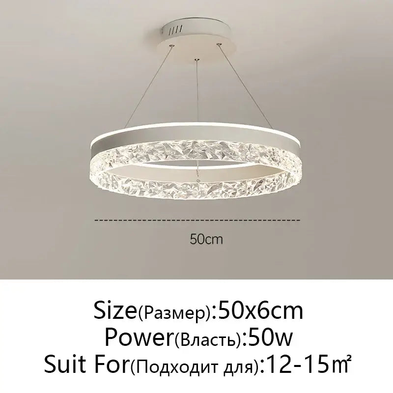 Crystal Rings LED Chandelier